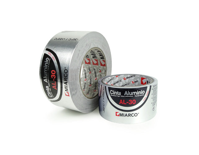 Cinta De Aluminio Miarco AL-30 Plata 50MMX50MT