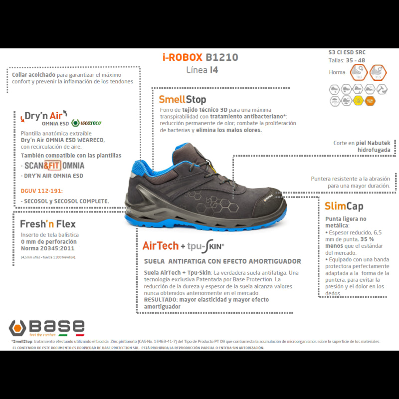 Zapato Base B1210 i-ROBOX S3 ESD CI SRC
