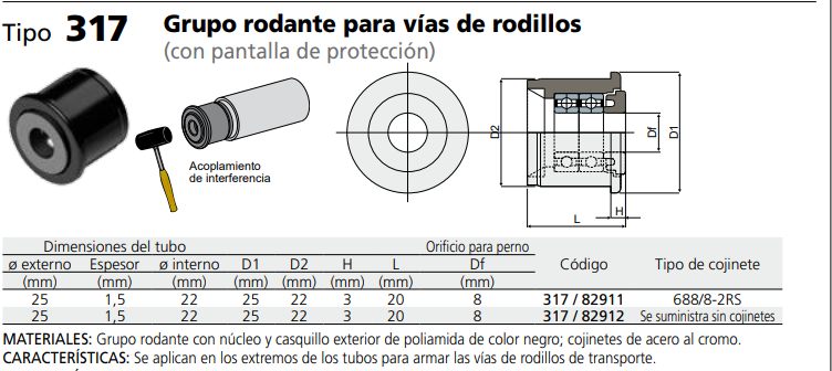 Cabezal Para Rodillo D-25X1,5 DF8 C031782911