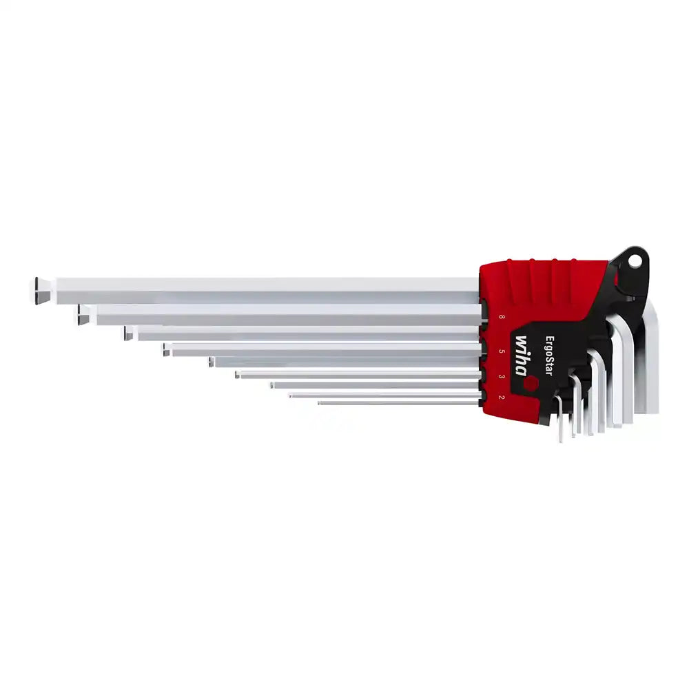 Wiha Juego De Llaves Allen ErgoStar 369 Classic 9 Pièces Métriques - Support Pratique Et Clés Colorées