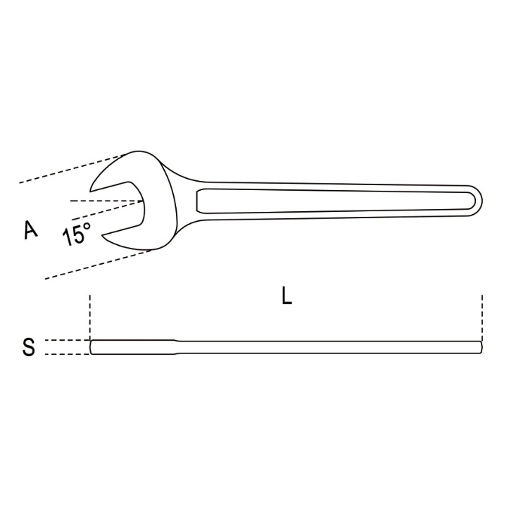 Llave fija de una boca abierta Beta 52 55mm