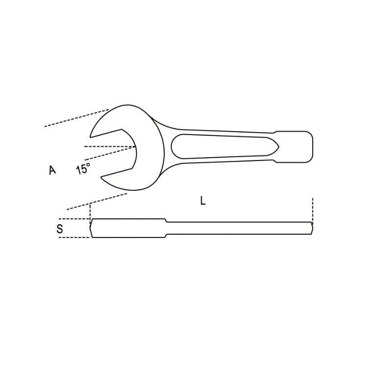 Llave de golpe de una boca abierta Beta 58 55mm