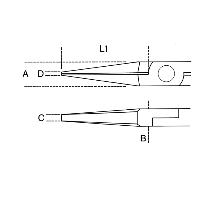 Alicates bocas planas largas lisas Beta 1172BM 140MM