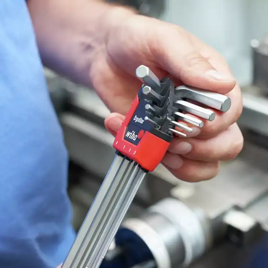 Juego de 9 llaves Allen largas punta de bola ErgoStar Wiha