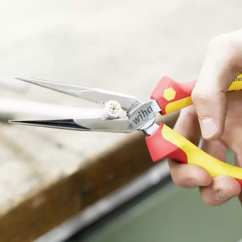 Alicates de boca semi-redonda recta 1000V Wiha 200mm 26727