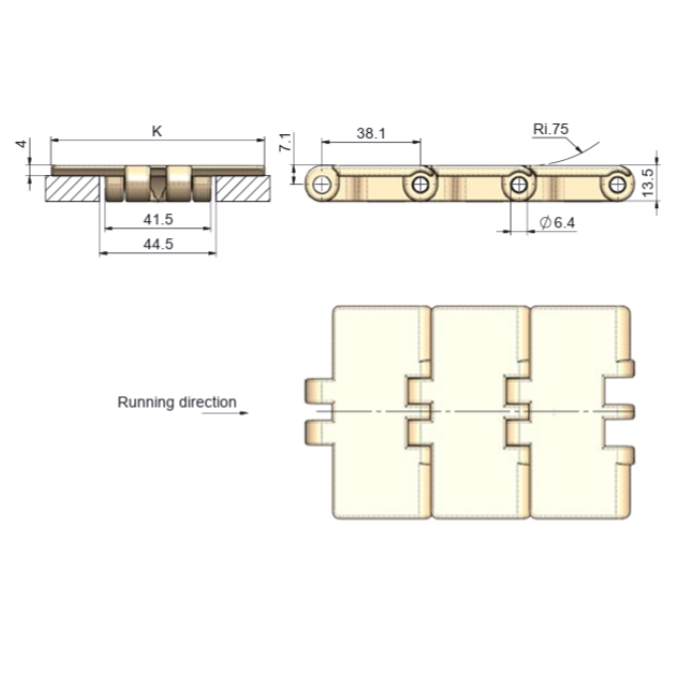 Cadena Ave Charnela Res.Acetal 82,5 LFI820325