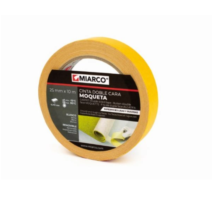 Cinta Doble Cara Fuerte Moqueta/Césped 25mmX10m