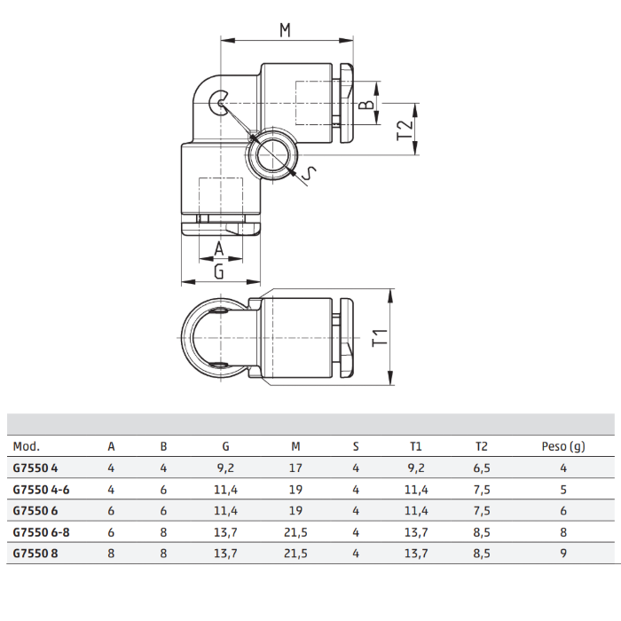 Codo Intermedio Mod.G7550 8