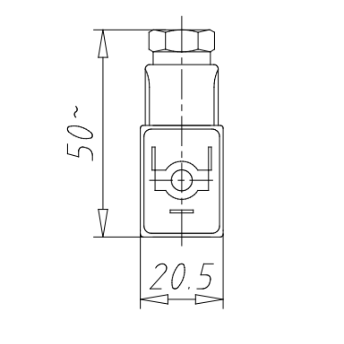 Conector T22 LED Transparente Serie 122 Camozzi