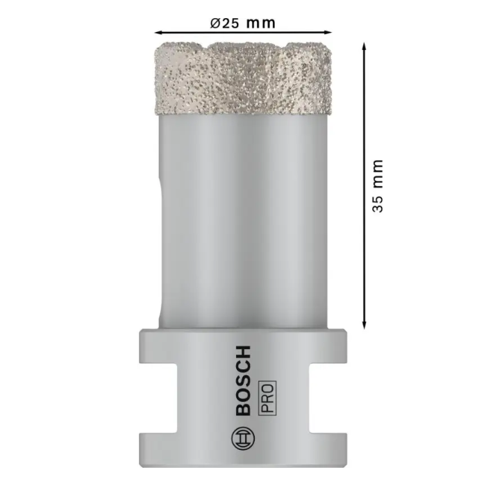 Corona de Diamante para Corte en Seco Bosch Dry Speed Ø 25 mm