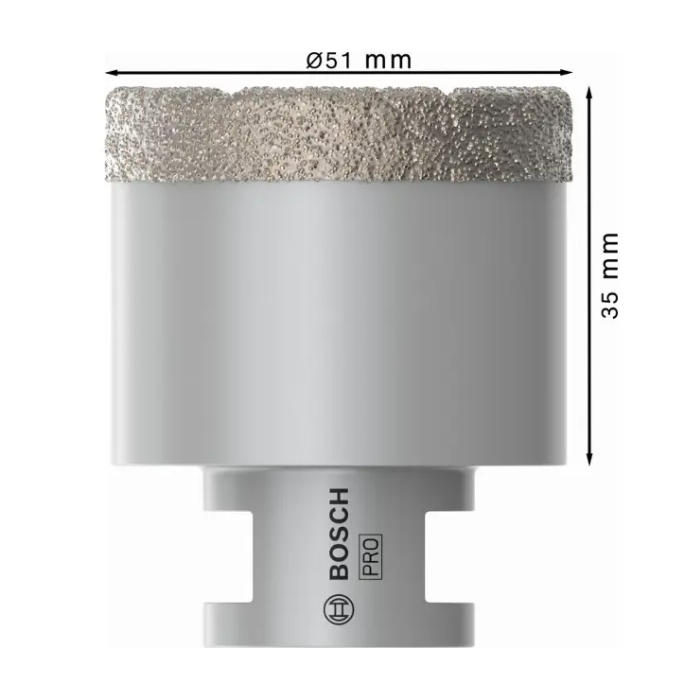Corona de Diamante para Corte en Seco Bosch Dry Speed Ø 51 mm