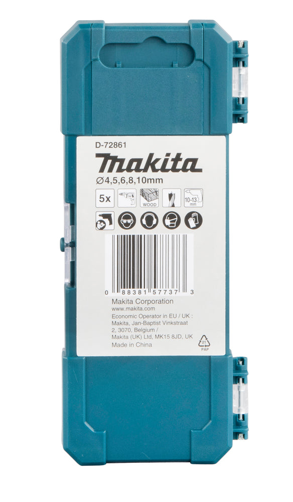 Estuche de 5 brocas para madera Makita D-72861