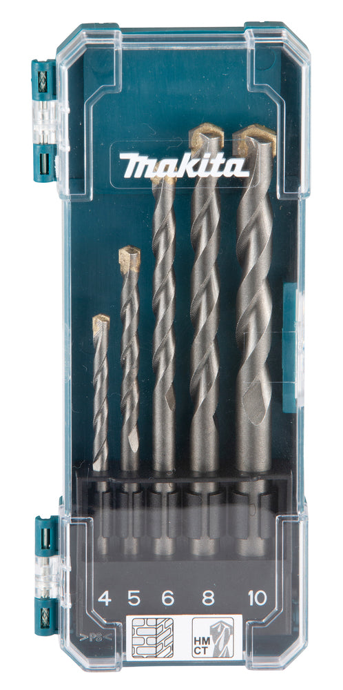 Estuche de 5 brocas para ladrillo Makita D-72877
