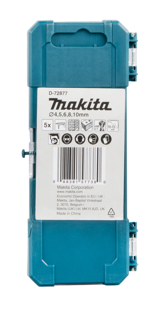 Estuche de 5 brocas para ladrillo Makita D-72877
