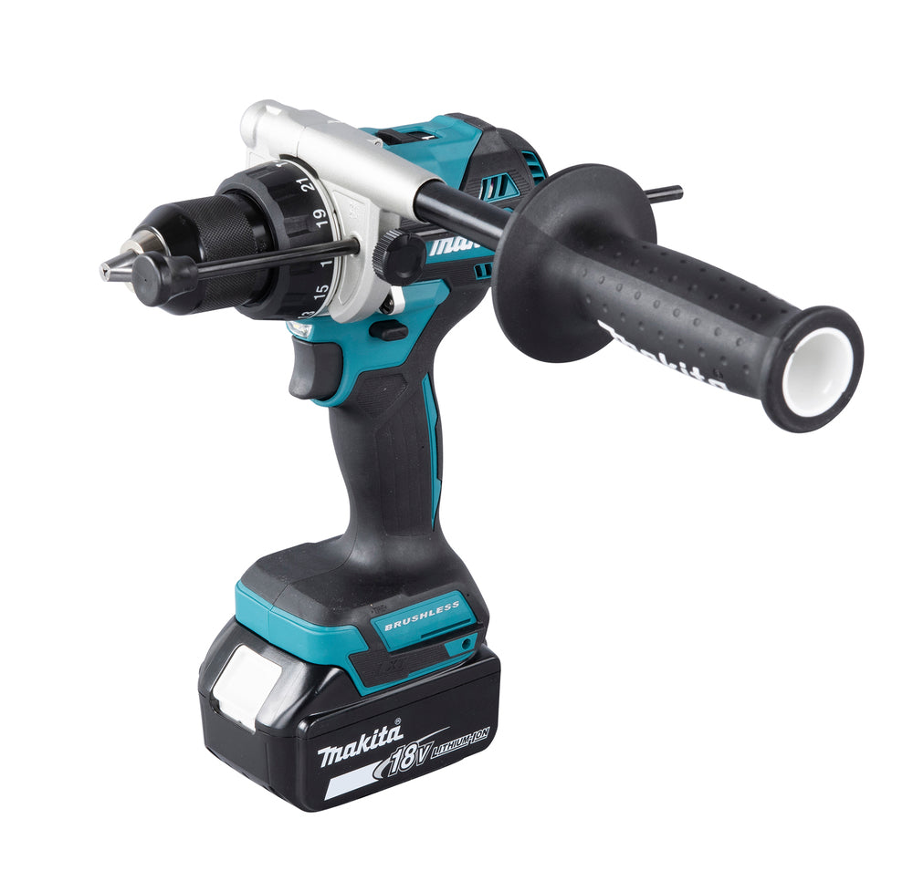 Combo Makita DLX2413TJ de Taladro Percutor DHP486 y Amoladora DGA504