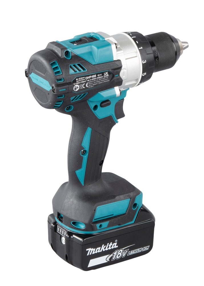 Combo Makita DLX2413TJ de Taladro Percutor DHP486 y Amoladora DGA504