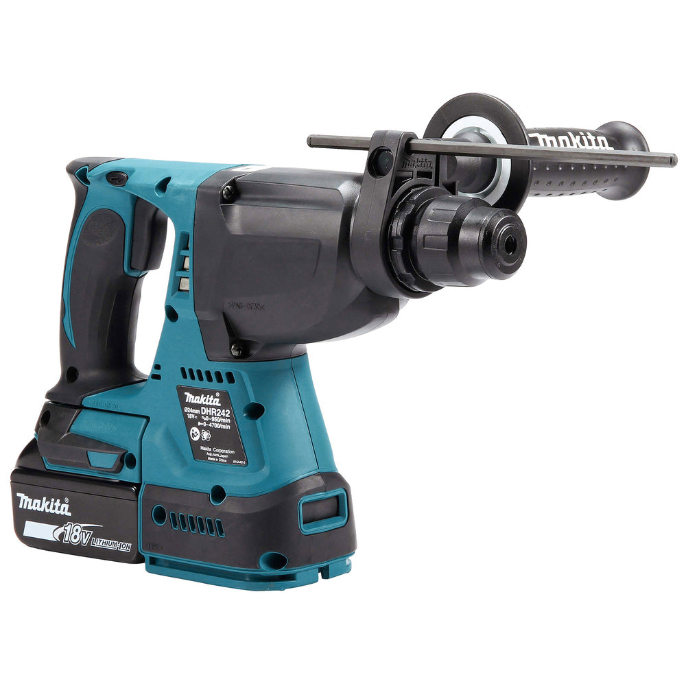 Martillo ligero LXT Makita | 18V SDS–PLUS 24mm 2,0J | DHR242RTJ