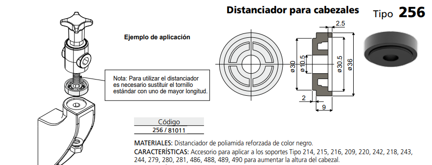 Distanciador Cabezal D36 C025681011