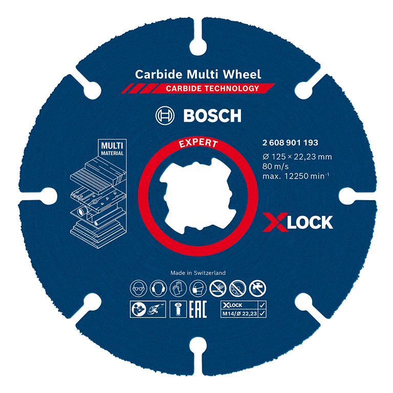 Disco de corte EXPERT Carbide Multi Wheel X-LOCK de 125 mm
