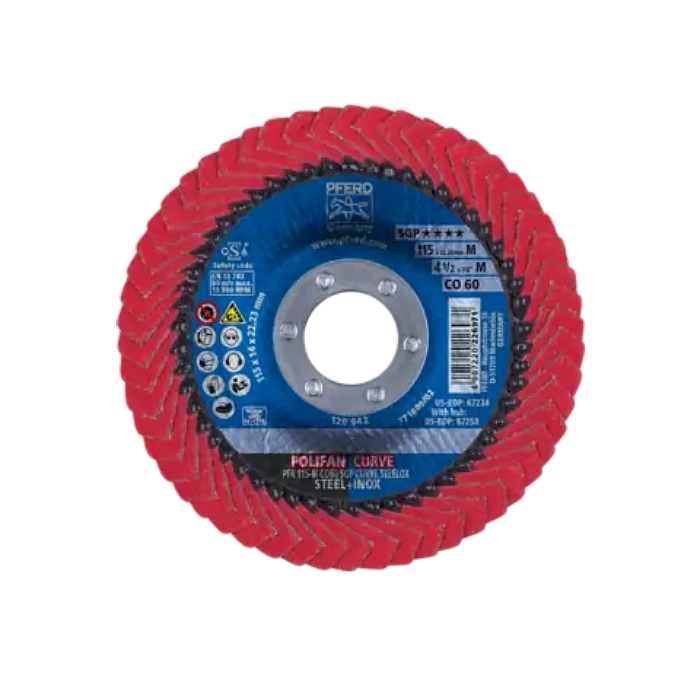 Disco de Láminas Pferd POLIFAN CURVE PFR 115x22,23 mm M CO60 SGP STEELOX