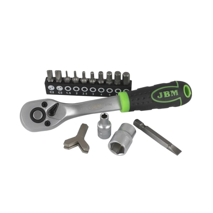 COFFRET D'EMBOUTS ET DOUILLES AVEC CLIQUET 1/4" 130 PIÈCES