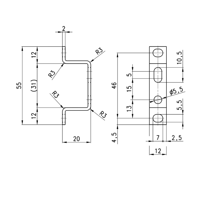 Escuadra De Montaje (Kit B) Para Frl MC104-ST