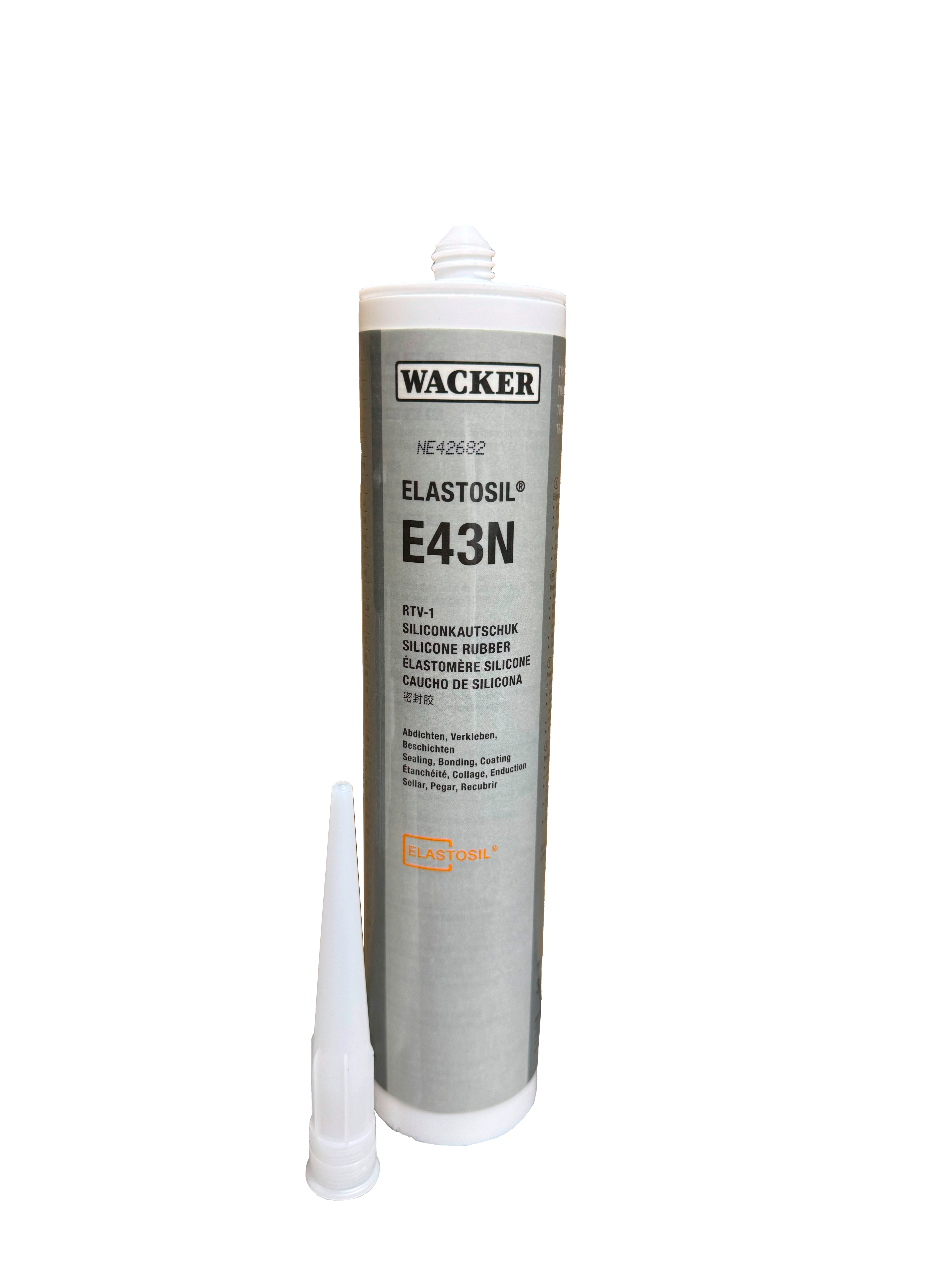 Cartucho pegamento silicona Elastosil E-43N FDA 338ml