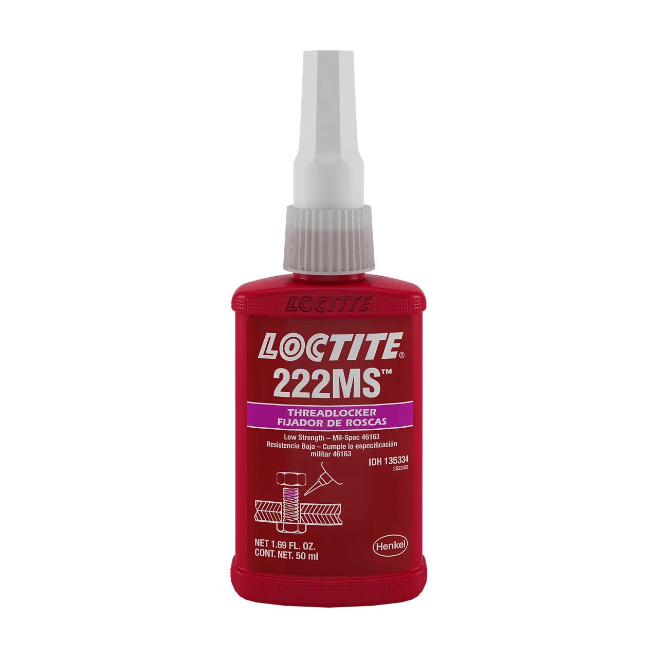 LOCTITE 222MS Fijador de roscas morado baja resistencia 50ml
