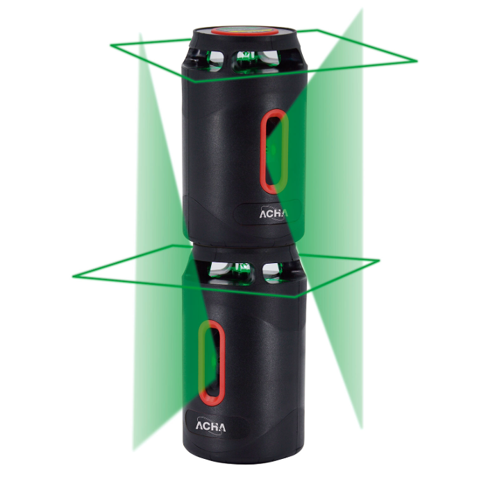 Nivel Láser en Cruz Verde Lata 360º Acha 54321D