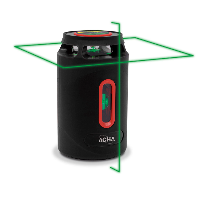 Nivel Láser en Cruz Verde Lata 360º Acha 54321D