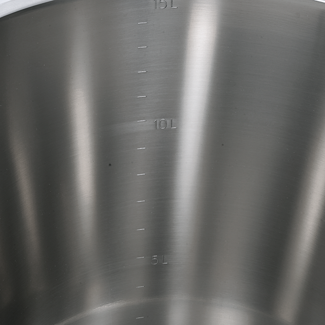 Cubo inoxidable industrial A304 de 15 lts.