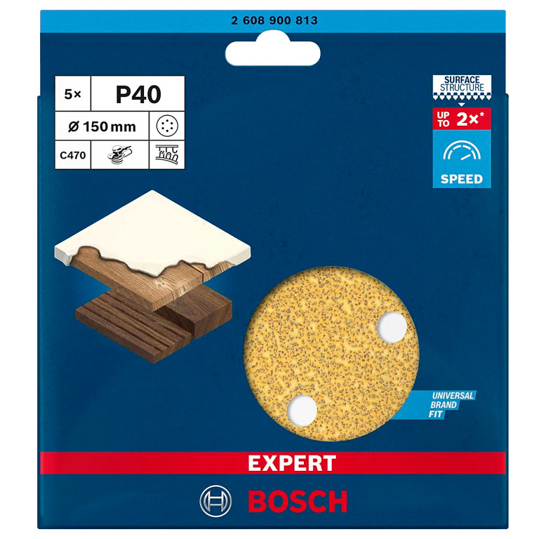 Papel de Lija Expert C470 para lijadoras excéntricas de 150 mm