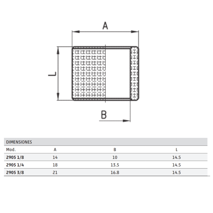 Casquillo Silenciador 2905 1/4