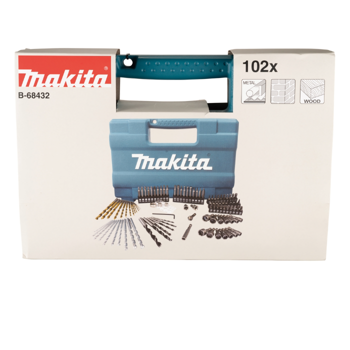 Maletín de Brocas y Puntas de 102 piezas Makita B-68432