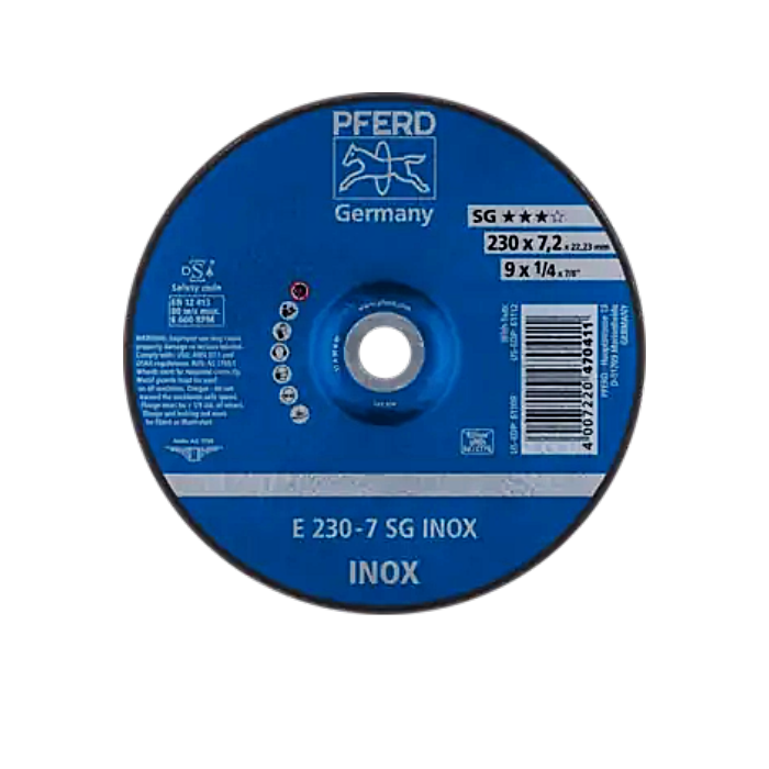 Disco de Desbaste Pferd E 230x7,2x22,23 mm SG INOX