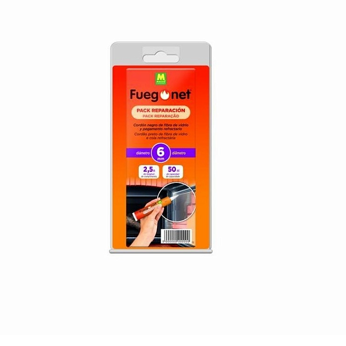 Pack Reparación Fuegonet: cordón aislante + pegamento 50ml