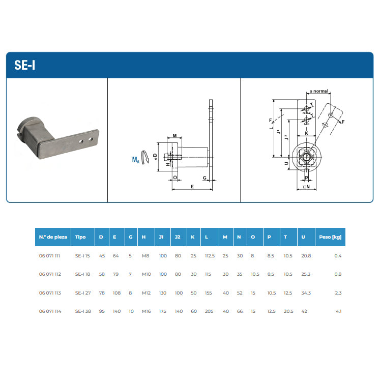 Tensor de cadena y correa automático inoxidable A-304 SE-I