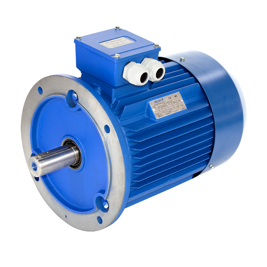 Motor Alren Trifásico IE2 B5 1500 RPM 2/4 Polos 0,25CV (0,18kW) 63B