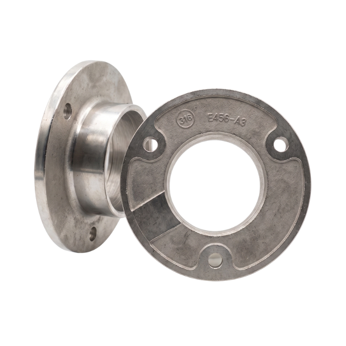Base Anclaje Suelo Pasamanos AISI 316 para Tubo 43mm