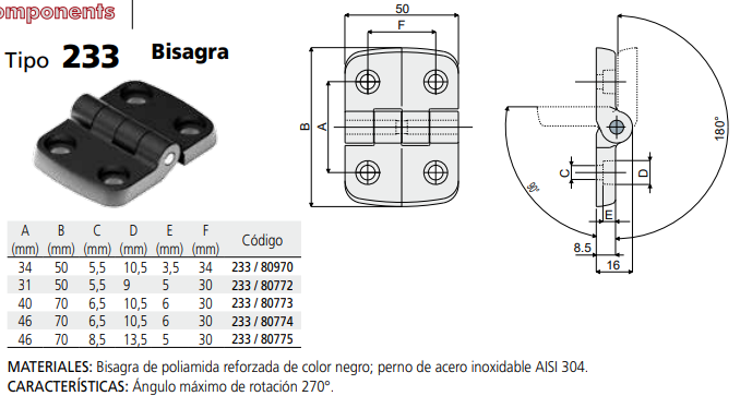 Bisagra 50X50 M5 C023380772