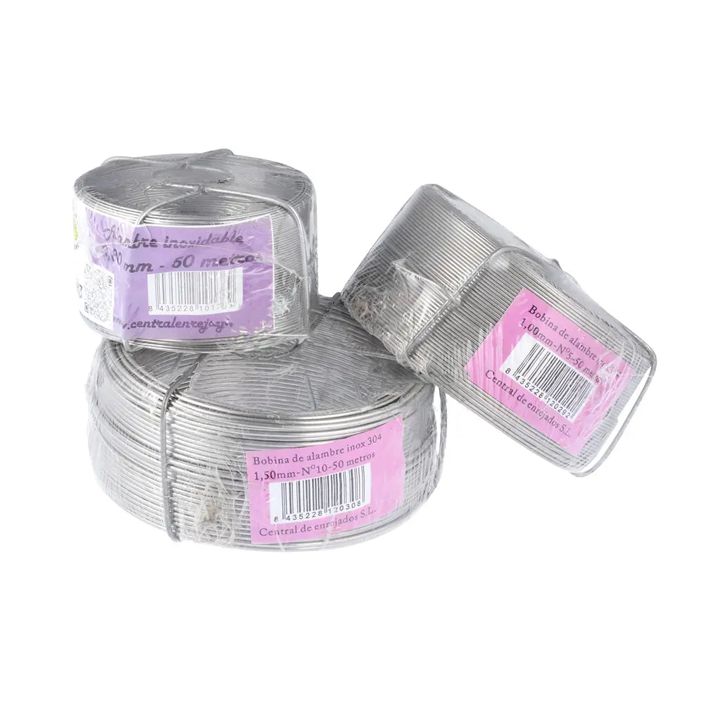 Bobina alambre inox A-304 Ø1,0mm 50m.