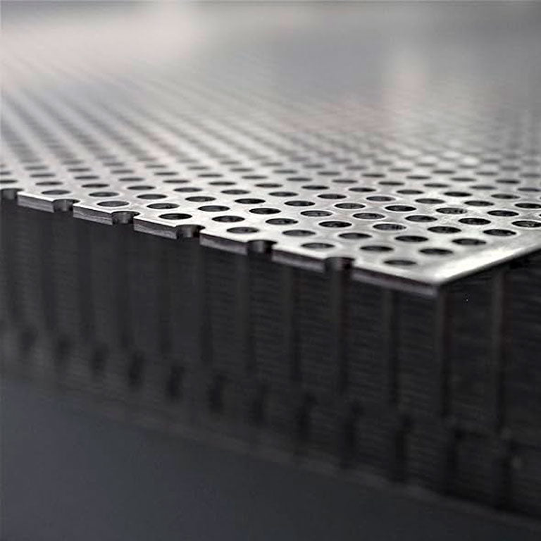 Chapa Perforada Mate en Acero Inoxidable A-304 2000x1000x1,5