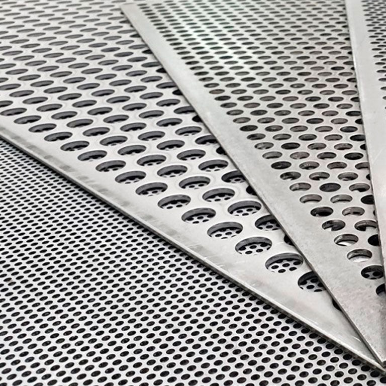 Chapa Perforada Mate en Acero Inoxidable A-304 2000x1000x1,5