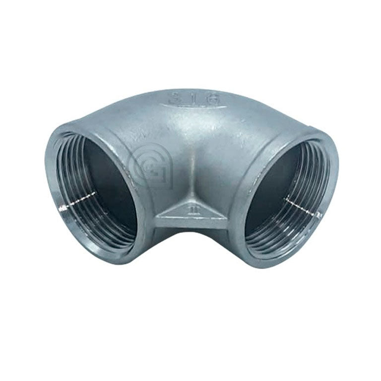 Codo 90º Acero Inoxidable 316 con rosca Hembra / Hembra Figura 90 CINOX