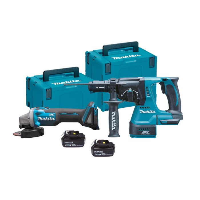 Kit Combo Makita 18V DLX2125TJ1 | DGA504 + DHR243 5.0Ah
