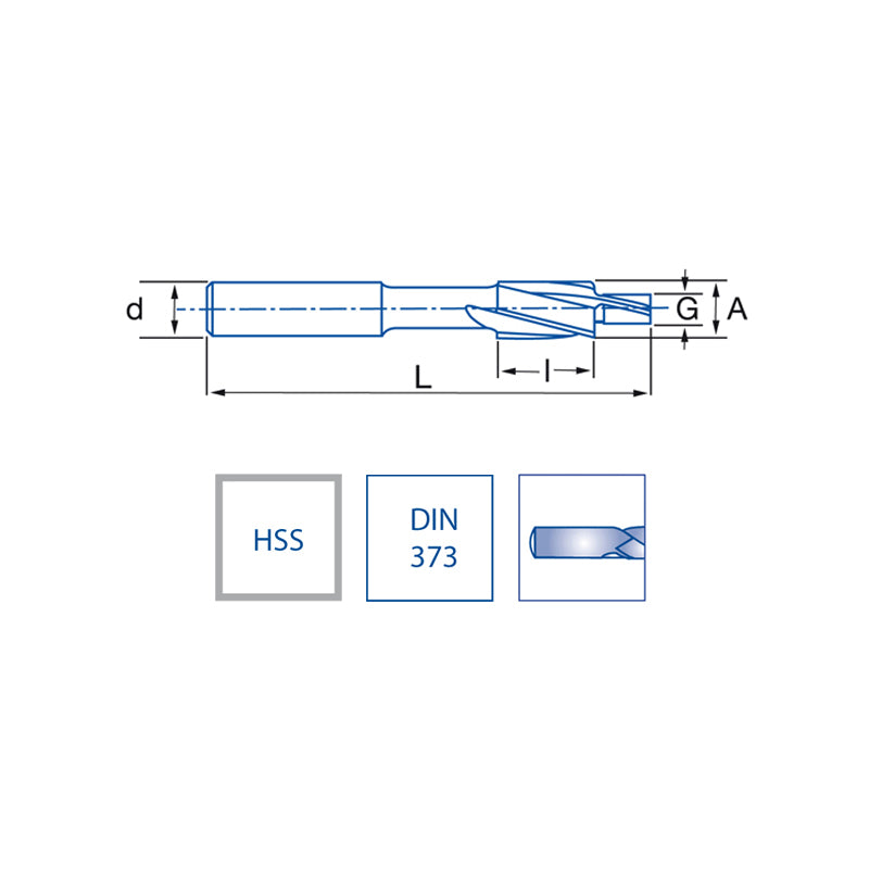 Avellanador cilíndrico Tornillo Allen Izar HSS 2530 M-12