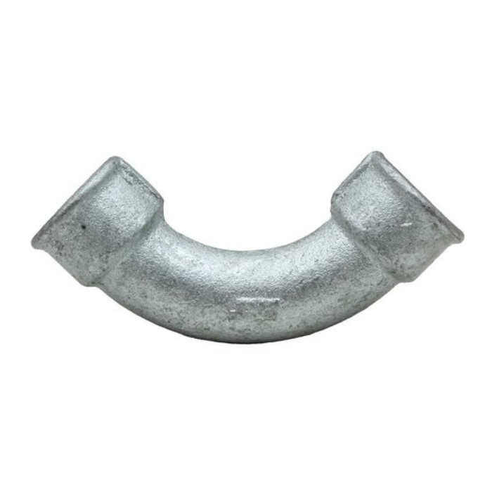 Curva 90º Galvanizada Hembra-Hembra | Hierro Maleable | ISO 7/1