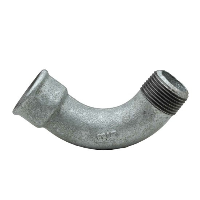 Curva 90º Galvanizada Macho-Hembra | Hierro Maleable | ISO 7/1