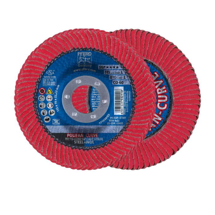 Disco de Láminas Pferd POLIFAN CURVE PFR 115x22,23 mm L CO60 SGP STEELOX