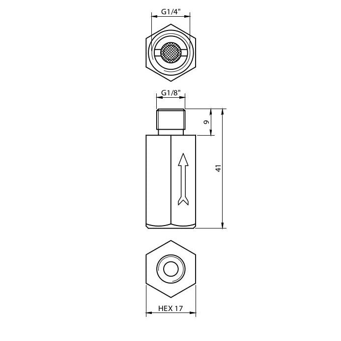 Válvula de bloqueo de rosca 1/8" macho ECONV1